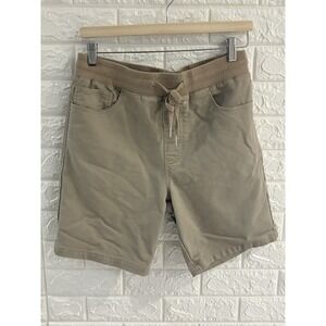 FOREVER 21 MENS SHORTS SIZE MEDIUM BEIGE SKATER‎ DRAWSTRING TRUNKS